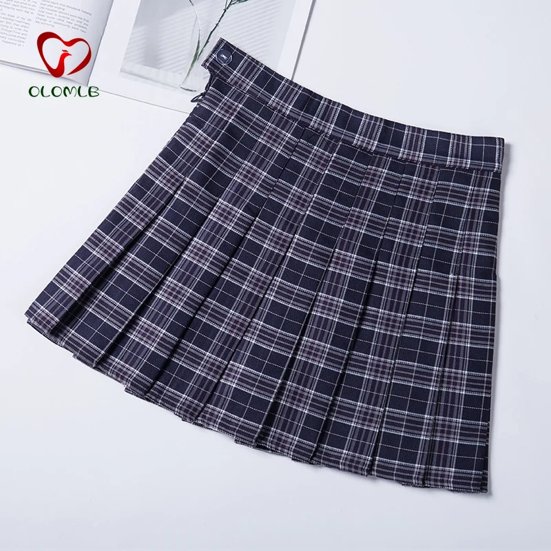 Fashion Women Skirt Preppy Style Plaid Skirts High Waist Chic Student Pleated Skirt Harajuku Uniforms Ladies Girls Dance Skirts 4
