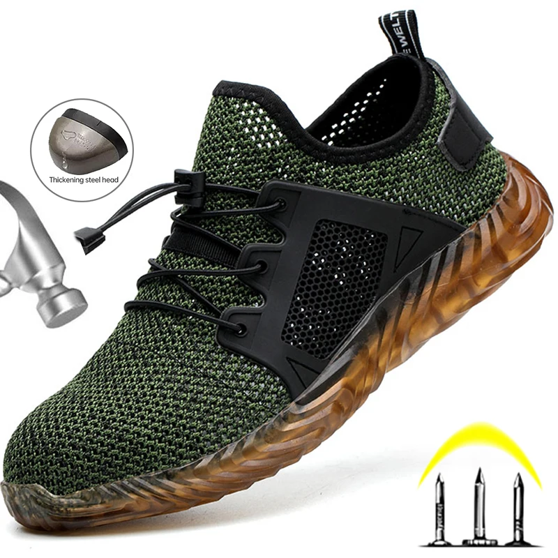 Work Safety Shoes Men Steel Toe Cap