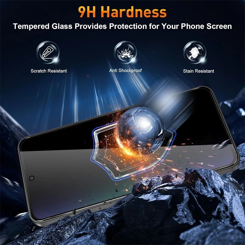 Premium Privacy Tempered Glass Anti-Spy Screen Protector (2-Pack) - Advanced Anti-Peeping Technology