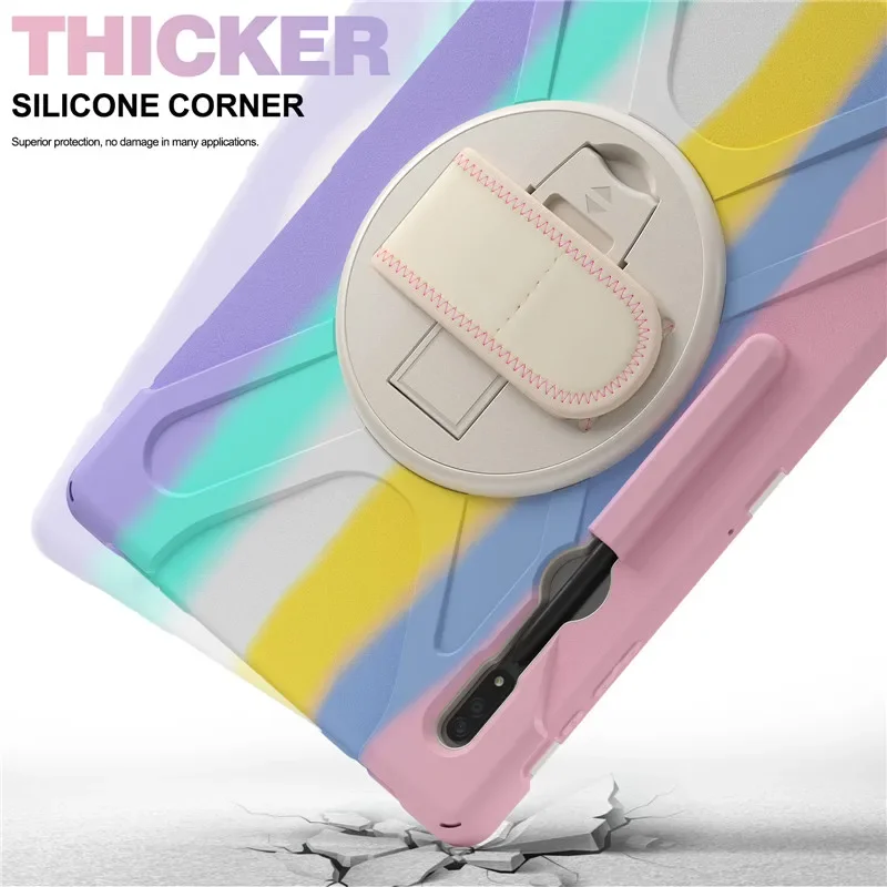 360° Rotation Shockproof Kids Silicone Tablet Stand Cover