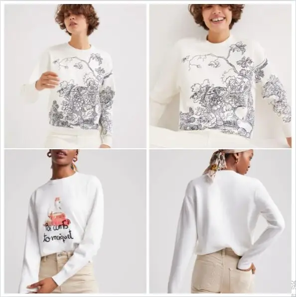 

Spanish women's hoodie artistic embroidery floral print casual autumn new hoodie base