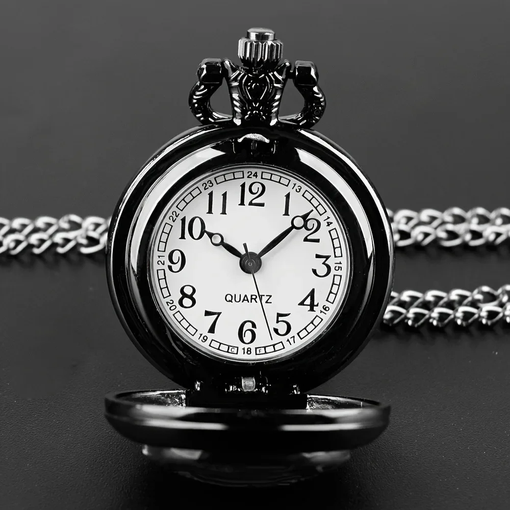 Creative Design Vintage Golden Silver Dual-Tone Dragon Quartz Pocket Watch Chain Pendant Necklace For Men And Women Jewelry Gift