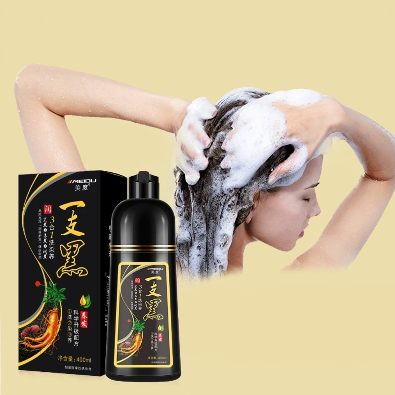 Description Picture 3 of itemBlacken Hair Shampoo for White Hair Natural Herbal Supplement for Black Hair Color Plant Enriched Color Dye Dropship