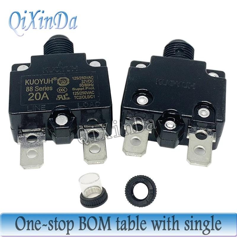 88 Series KUOYUH Overload Overcurrent Protector 3A-25A 1PCS overload overcurrent protector