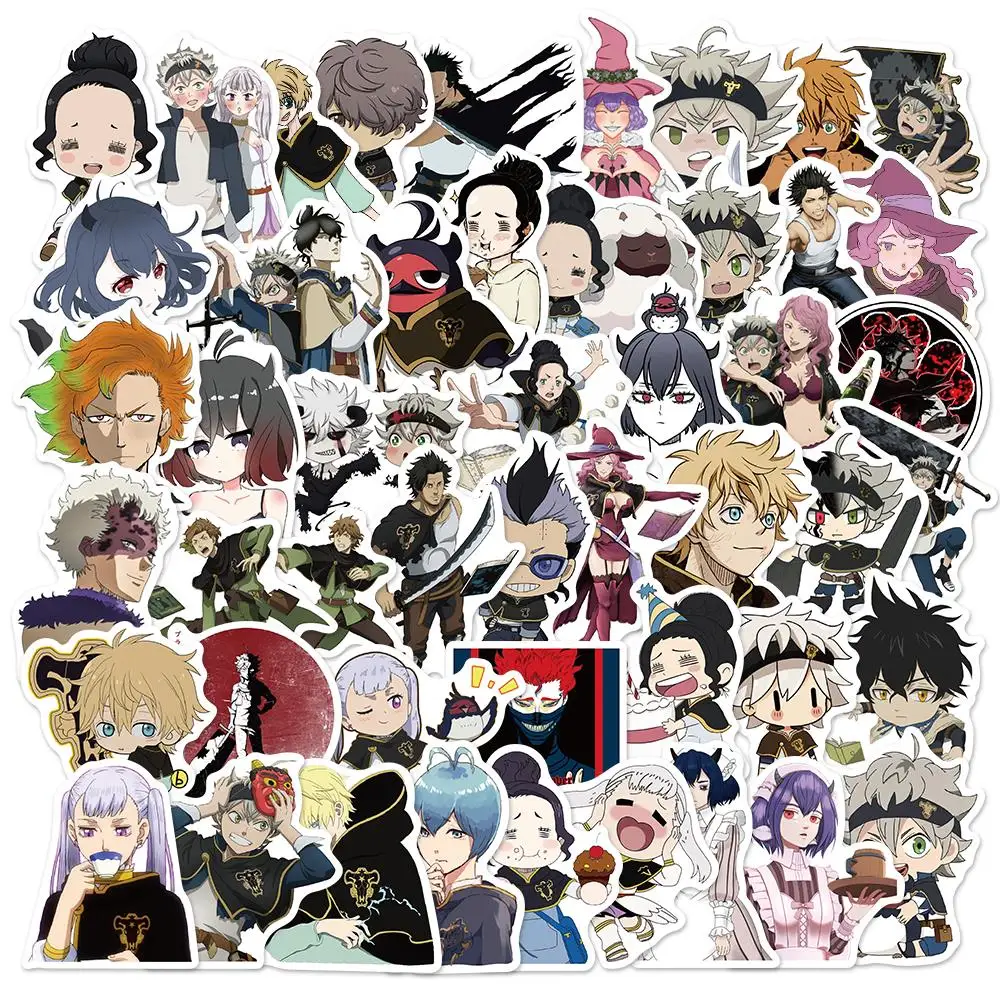 10/30/50pcs Classic Anime Black Clover Stickers DIY Toy Bike Travel Luggage Guitar Laptop Motorcycle Waterproof Decal Sticker