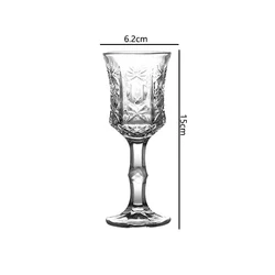 Exquisite French Style Carved Wine Glass - Elegant Champagne Party Goblet (100ml 1pcs)