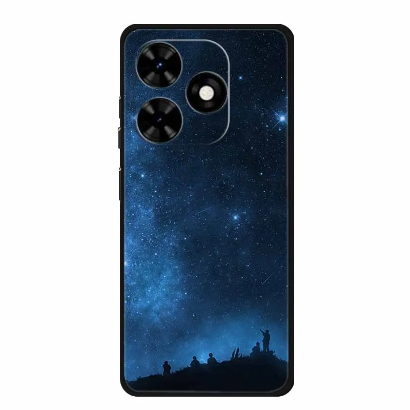 Luxury TPU Silicone Soft Back Cover with Floral Design - Shockproof Phone Case