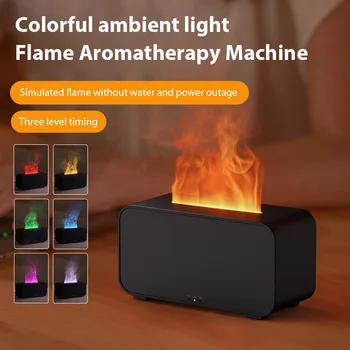 USB Air Humidifier Aroma Diffuser Mini Home Colorful Flame Ambient Light Fragrance Diffuser Essential Oils Ultrasonic Humidifier 1