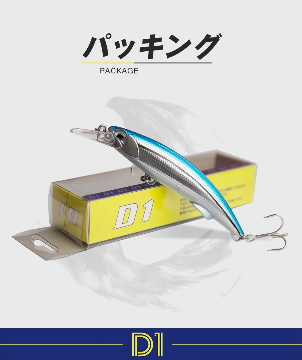 D1 2PCS Schwere Sinking Minnow Angeln Locken 92mm/49g 110mm/60g Harten köder Jerkbait Wobbler Für Meer Bass Thunfisch Angelgerät DT5005 – Detail 8