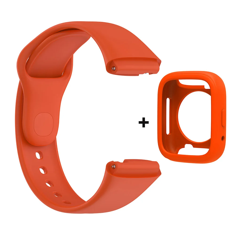 Silicone Watch Band with Protective Case Shell