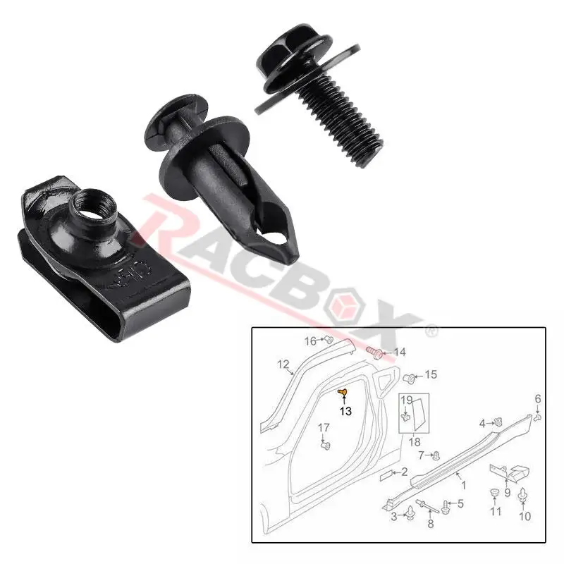 For Car Engine Splash Shield Body Bolts Screw Nut Fender Bumper - Foto 3