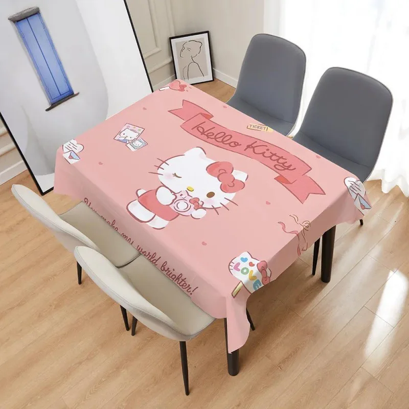 Cartoon Sanrio hello kitty pajamas cinnamon twin star cute girl table mat tablecloth desk sleepwear mat coffee table art