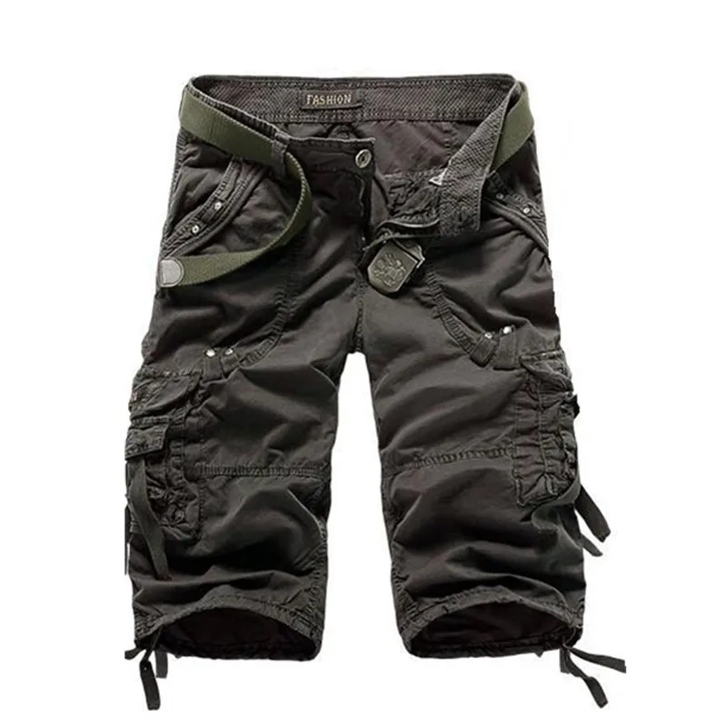 2016 New Mens Summer Army Cargo 3/4 Three Quarter Pants