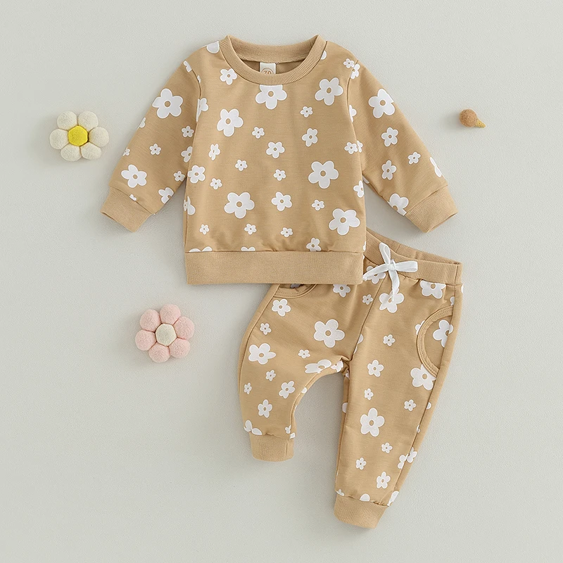 Baby Girls Fall Sweatshirt and Pants Set 2PC 2