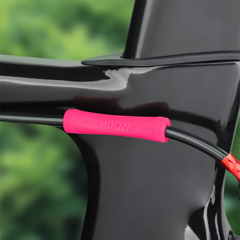 Bicycle Cable Protector MUQZI 4/8pcs Bicycle Cable Protector Brake Shift Line Frame Protect Sleeve MTB Road Fixed Gear Bike Universal