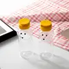 1/2/3PCS Portable Transparent Water Cup Cute Bear Plastic Water Bottle New Creative Students Children Honey Squeeze Bottle Cream 2