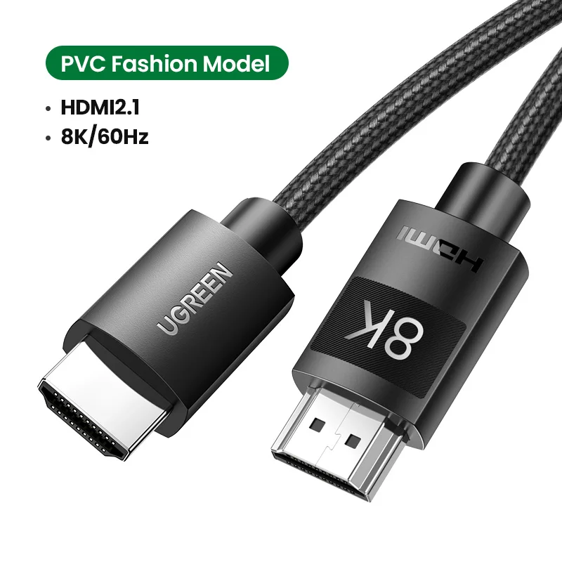 thumbnail image 1 of Cable HDMI 8K de UGREEN compatible con Xiaomi TV Box PS5 Cable de ultraalta velocidad certificado 8K a 60 Hz 48 Gbps eARC Dolby Vision, 1 of 5