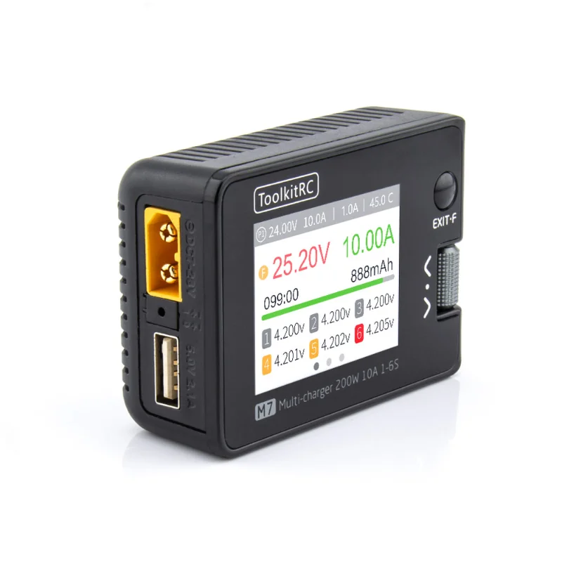 ToolkitRC M7 Balance Charger Discharger Multi Function Charger for 1-6S Lipo Battery RC Airplanes Fixed-Wing Lithium Battery thumbnail 5