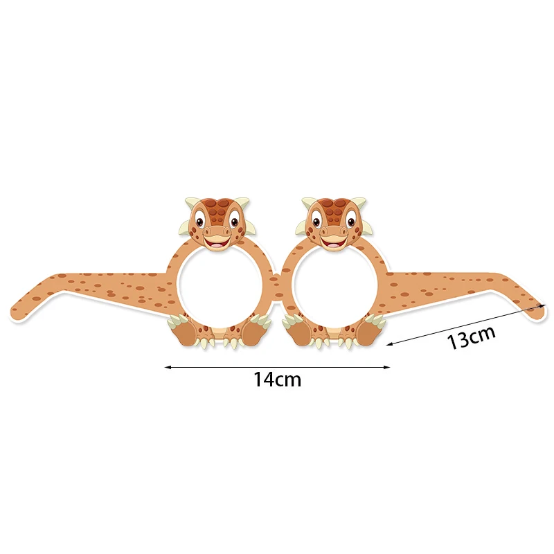 28 Pezzi Occhiali-Maschere Di Carta Per Feste A Tema Dinosauro - Accessori Per Bambini - Foto 6