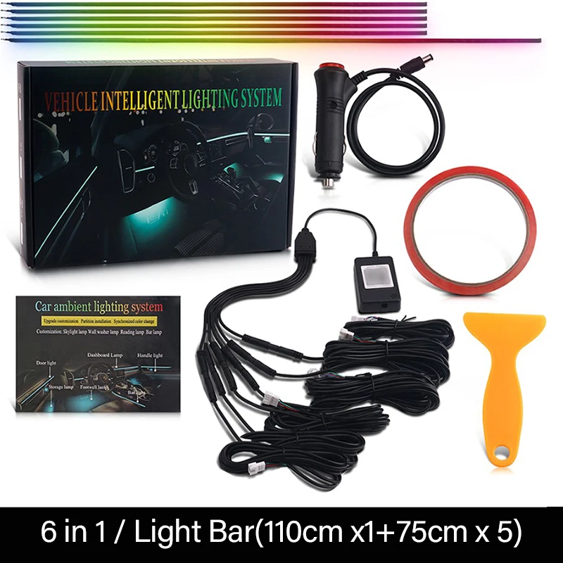 ユニバーサル シンフォニーLEDアンビエントライトセット(18in1) Amazon.com: Car Interior Ambient Lights,18 in 1 Symphony Car