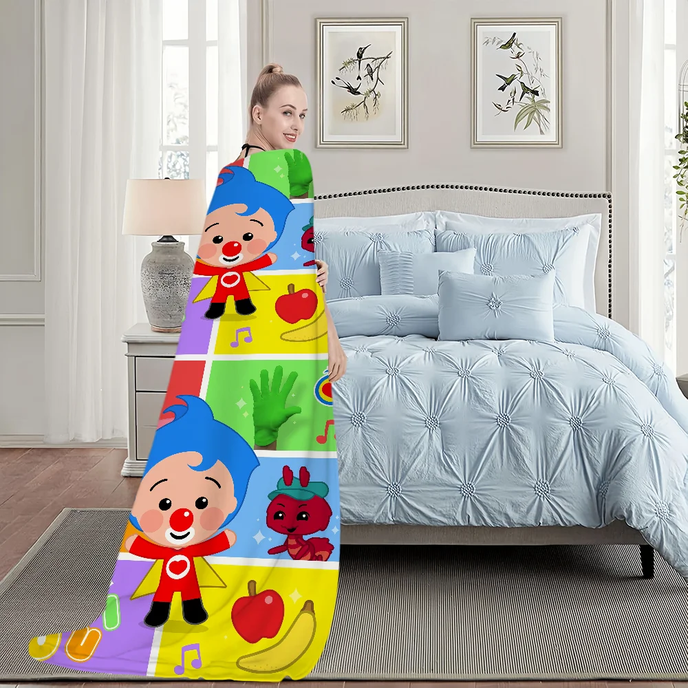 Cartoon P-Plim Plim Cute Blanket Plush Nap Sofa rug for Living Room Warm Office Bedroom Birthday Home Travel Kid Gifts 5