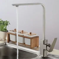 Kitchen Water Faucet Crane Mixer 360 Degree Rotation Taps Brushed, Galvanized, Black Kitchen Muddy Faucet Kitchenware 3