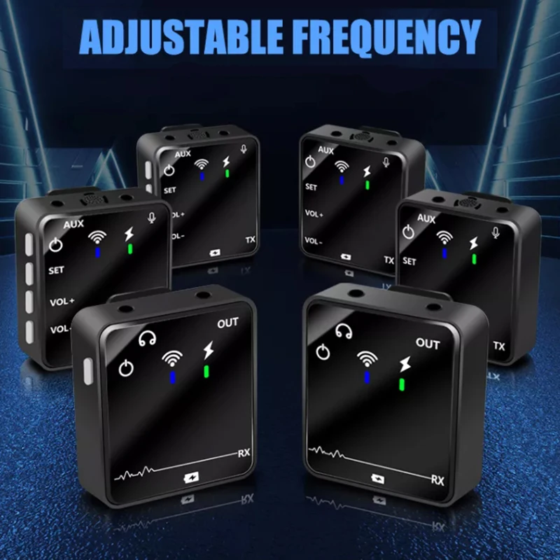 2.4G trådløst lavaliermikrofonsystem streaming af videoklip reversmikrofon til telefon DSLR-kamera optagestudie interview_voghion.com