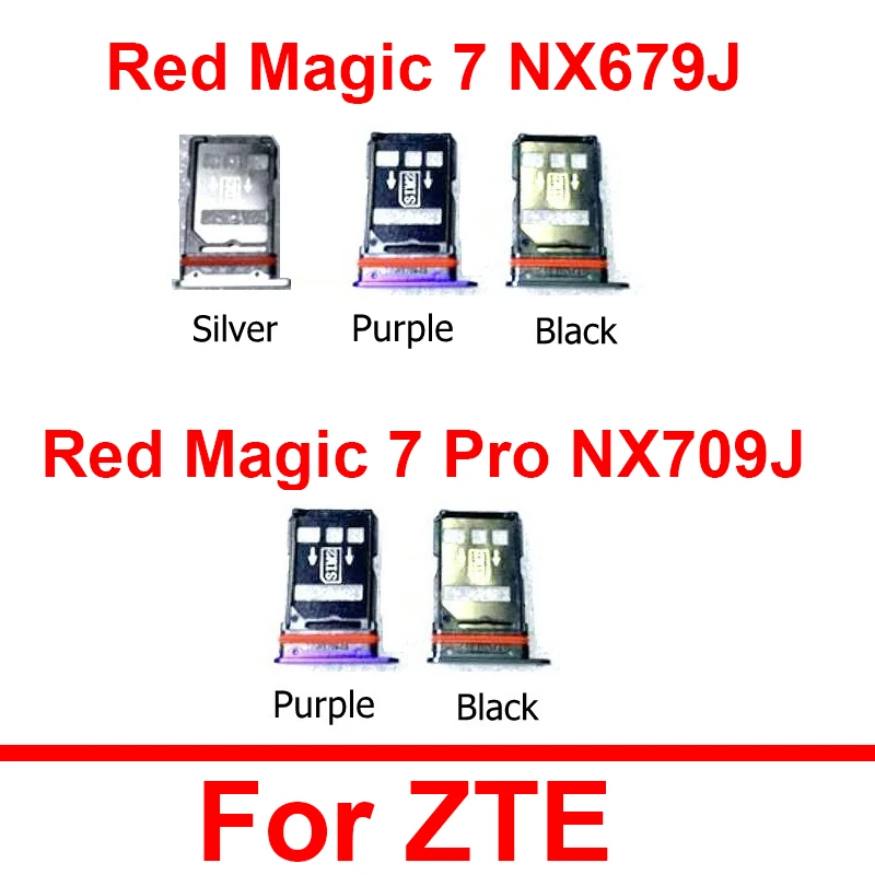 

Sim Card Tray Holder Adapter For ZTE Nubia Red Magic 7 7 Pro NX679J NX709J Card SIM Card Reader Repair Parts