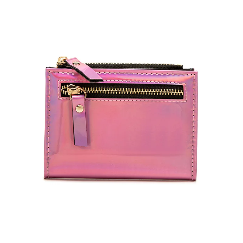 Fashion Women's Wallets Short Wallet for Woman Colorful Double Zipper Allmatch Coin Purse Ladies Small Wallet Female Card Holder 5