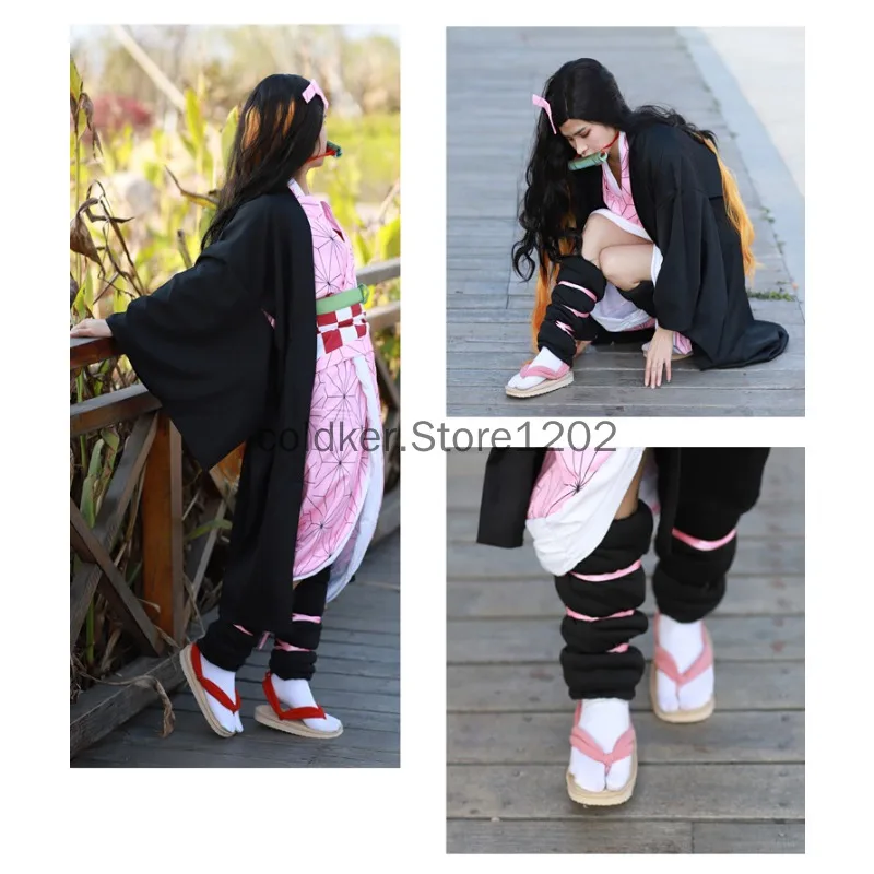 EUR Size Japanese Anime Cosplay Shoes Clogs Sandals Flip Flops Kamado Nezuko
