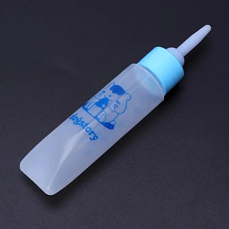 2/4pcs Pet Milk Bottle Pink Blue Color 30ml Silicone Nipple Small Animal Feeding Hamster Cat Dogs Puppy