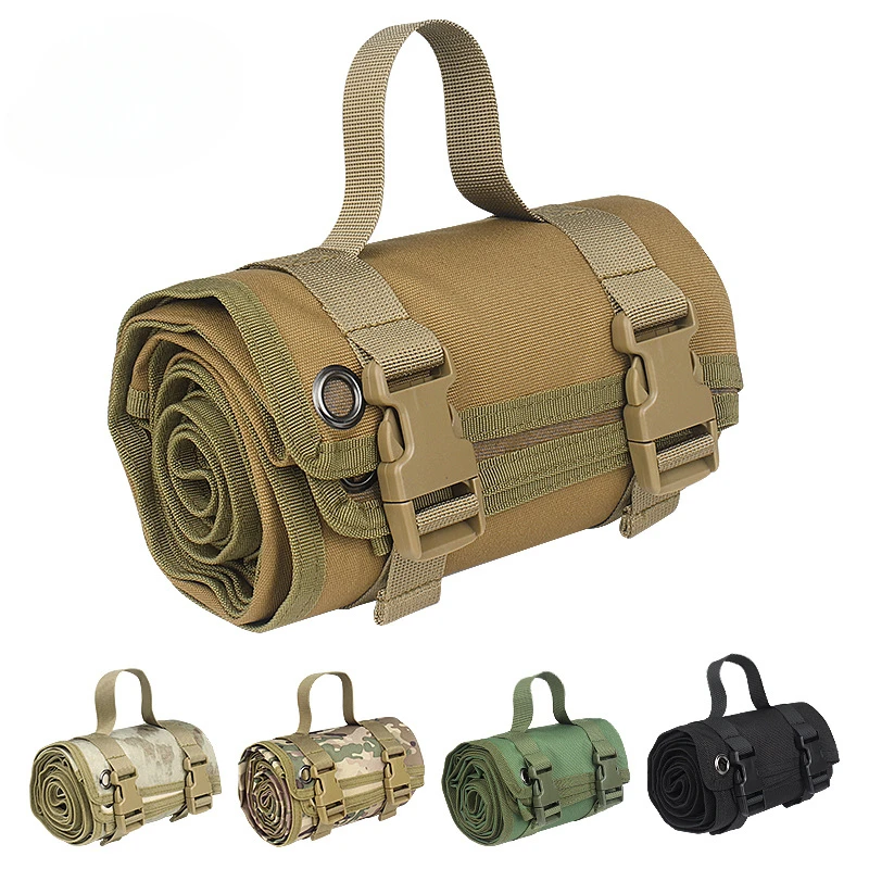 

Foldable portable camouflage waterproof and moisture-proof military fans tactical training shooting mat camping mat