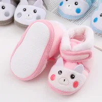 Baby Autumn Winter Boots Baby Girl Boys Winter Warm Shoes Cartoon Toddler Fuzzy Balls First Walkers Kid Shoes 6