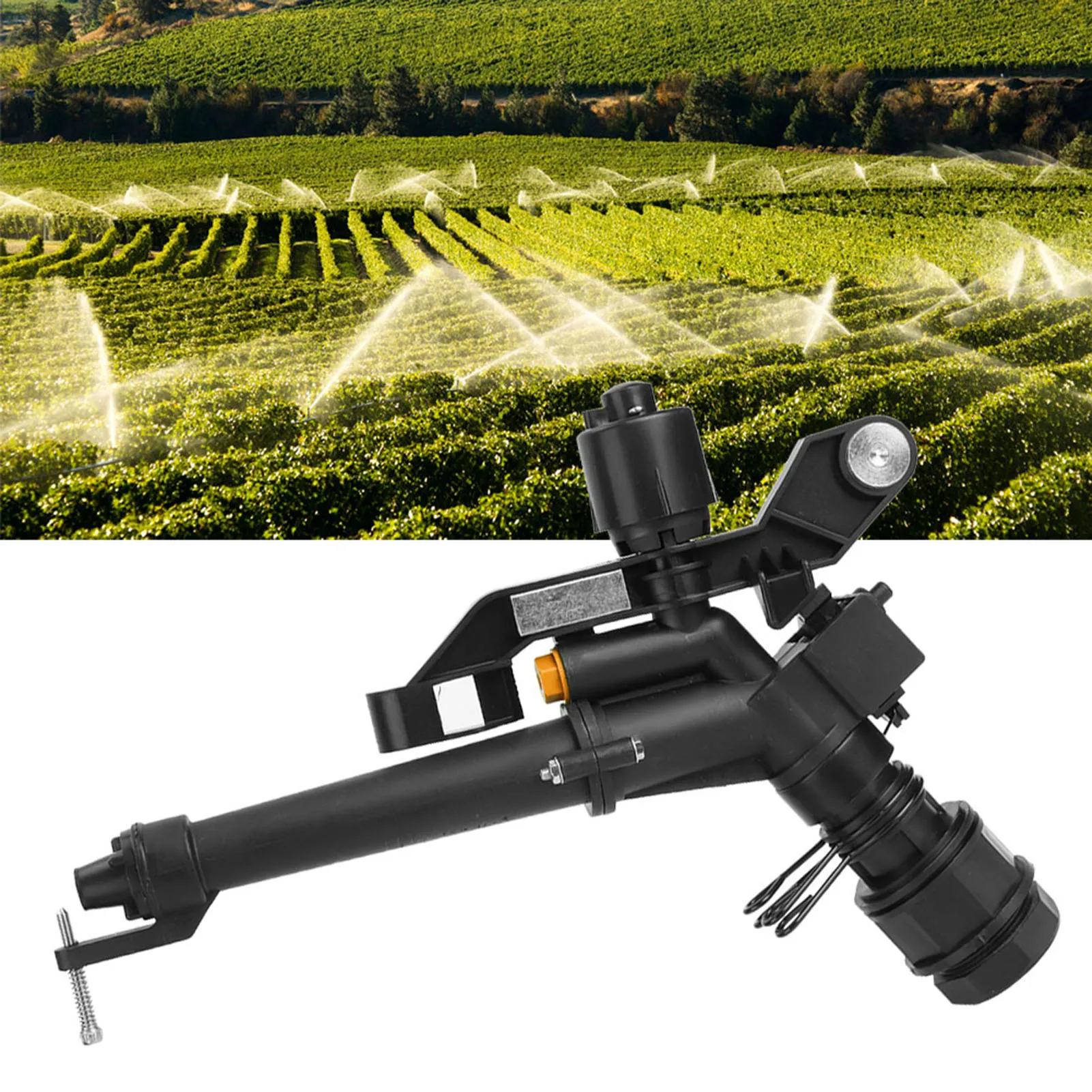 Garden Sprinkler Irrigation Sprinklers 1.5in to 1in DN25 Female Thread Adjustable 360 Degree Rotating Rocking Arm Sprinkler Farm Irrigation