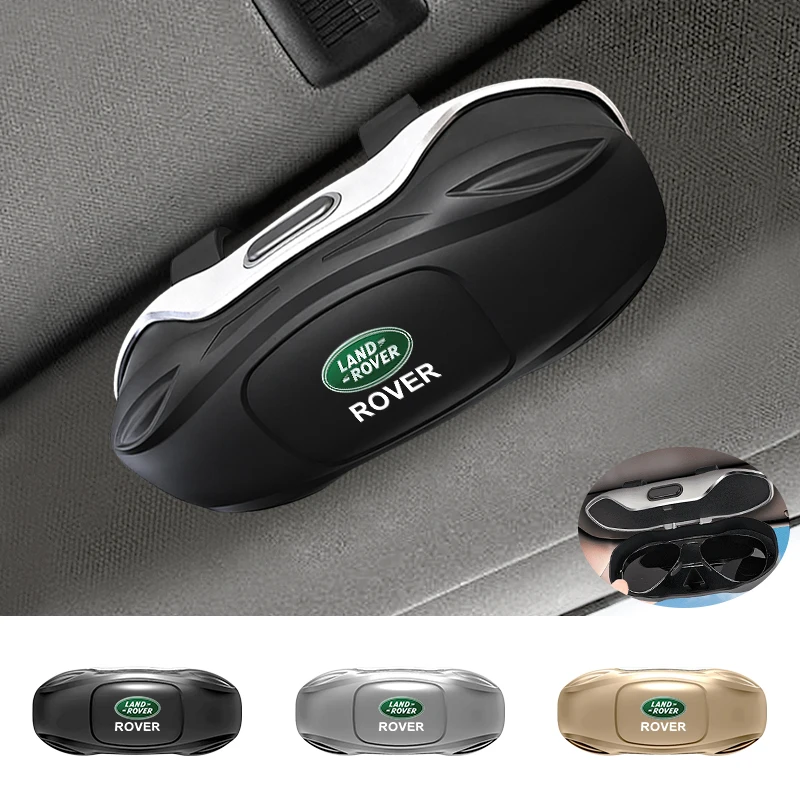 Caja de almacenamiento para gafas de sol, visera para el sol del coche, accesorios con clip para Land Rover Range Rover Evoque Velar Defender