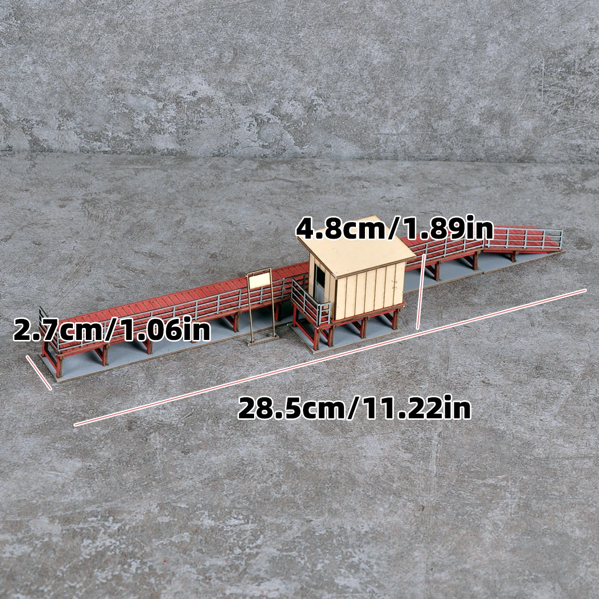 조립식 건축 모형 기차 철도 모형 기차역 플랫폼 미니어처 모래 테이블 디오라마 HO 스케일 모형 키트 1/87