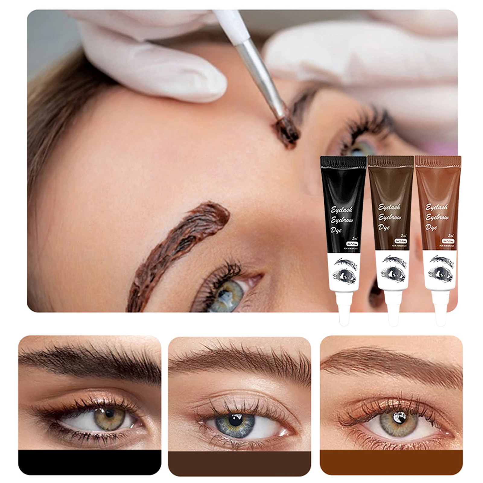 

Waterproof Eyebrow Dyeing Cream Gel For Women Not Easy To Fade Dyed Eyelashes Eyebrows Enhancer | Smooth Eye Brow Makeup