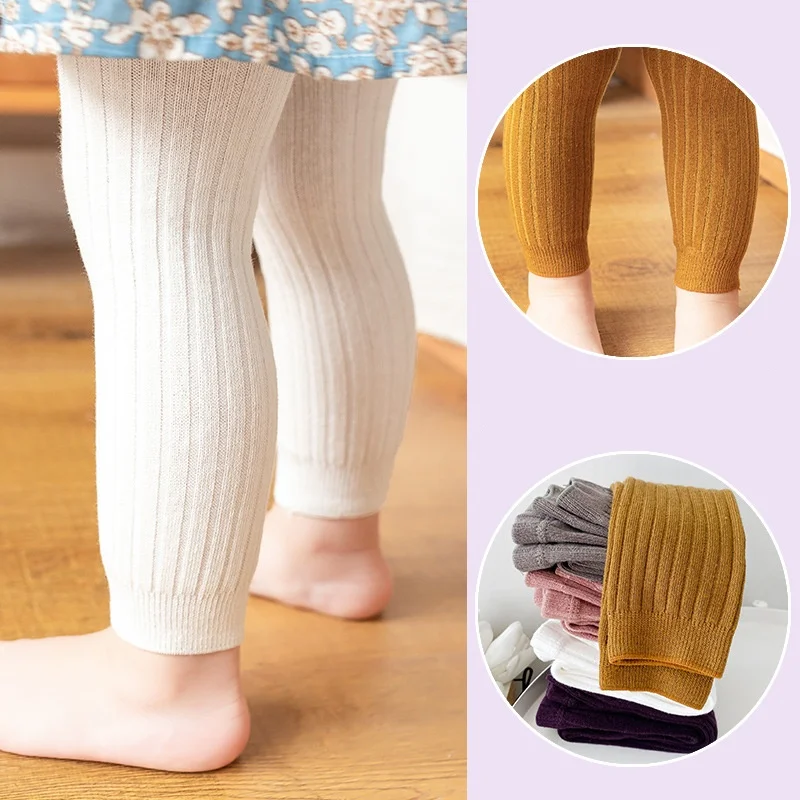 Lawadka Children's Girls Boys Pants Knitted Leggings For Girls Tights Solid Baby Kids Trousers Pantyhose For 0 to 6Years Spring 2
