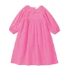 AS Eyelet Collection Pink Color Apricot Color Girls Embroidery Dress Baby Romper Cotton Sisiter Clothing Ruffles Neck Muslin Set 6