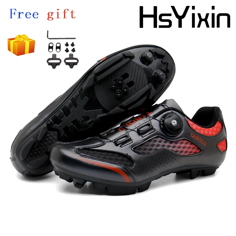 Men Mountain Bike Unisex Shoes Self-locking Road MTB Shoes Breathable Ultra-light Professional Cycling Sneakers 39-46 Bicycle cycling shoes