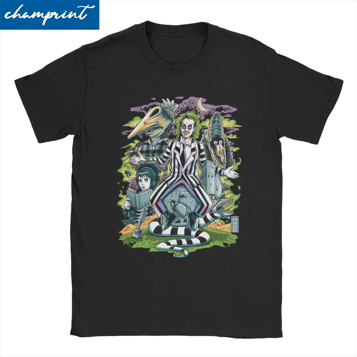 Beetlejuice Horror T-Shirt Uomo Donna Sandworm Ghost Movie Vintage 100% Cotone Tee Shirt T Shirt Plus Size Abbigliamento