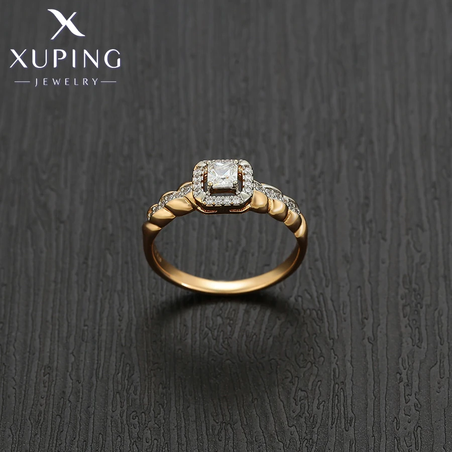 Xuping Jewelry Fashion Square Couple Ring Set Gold Plated Rings for  Men Women Wedding Gift Party Gift X000447347