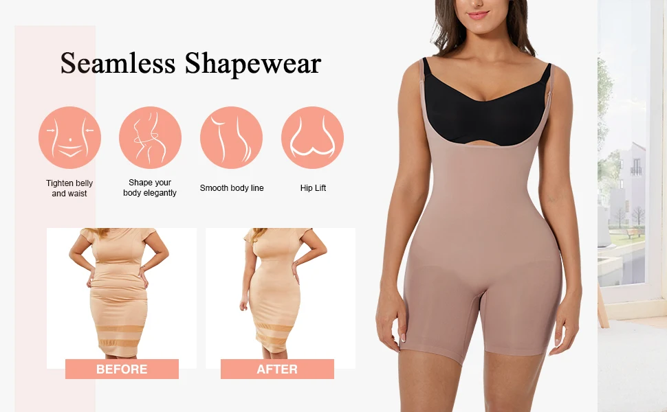 Open Bust Zipper Hook Crotch Shapewear - Max Shapewear