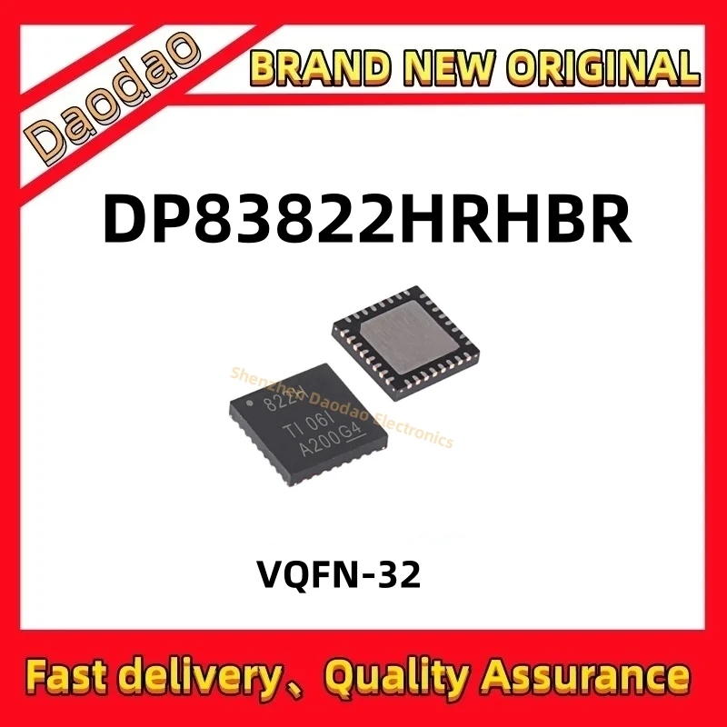 

Quality Brand New DP83822HRHBR DP83822 DP83822H Screen Printing: 822H Ethernet interface chip IC Chip VQFN-32