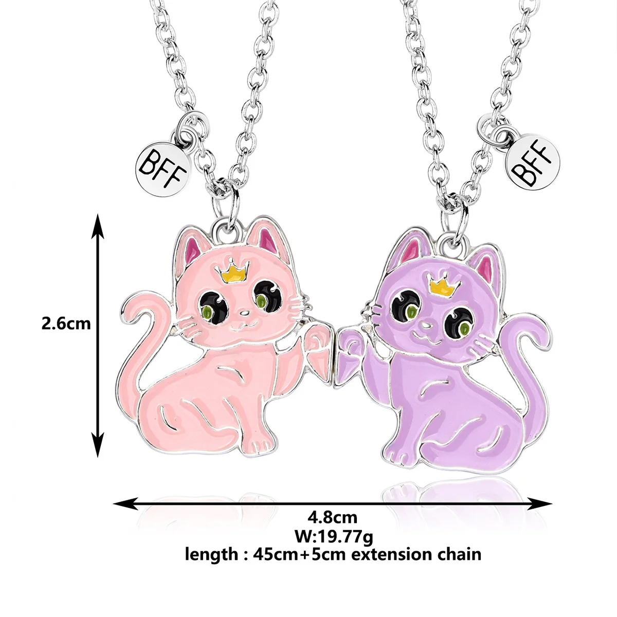 Magnetic Cat BFF Necklace Set (2 Pcs)