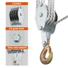 270° Rotatable Rope Pulley Block Hook Crane Heavy Duty Polyethylene Rope Pulley Hoist Manual Lifting Device 5