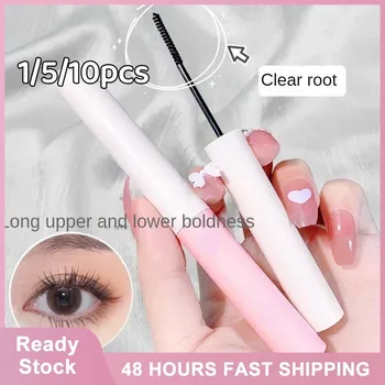 두꺼운 마스카라 내추럴 외관 블랙 다크 브라운 마스카라, 블랙 다크 브라운, 내추럴 속눈썹 제작, 고품질 한국 화장품, 1 개, 5 개, 10 개