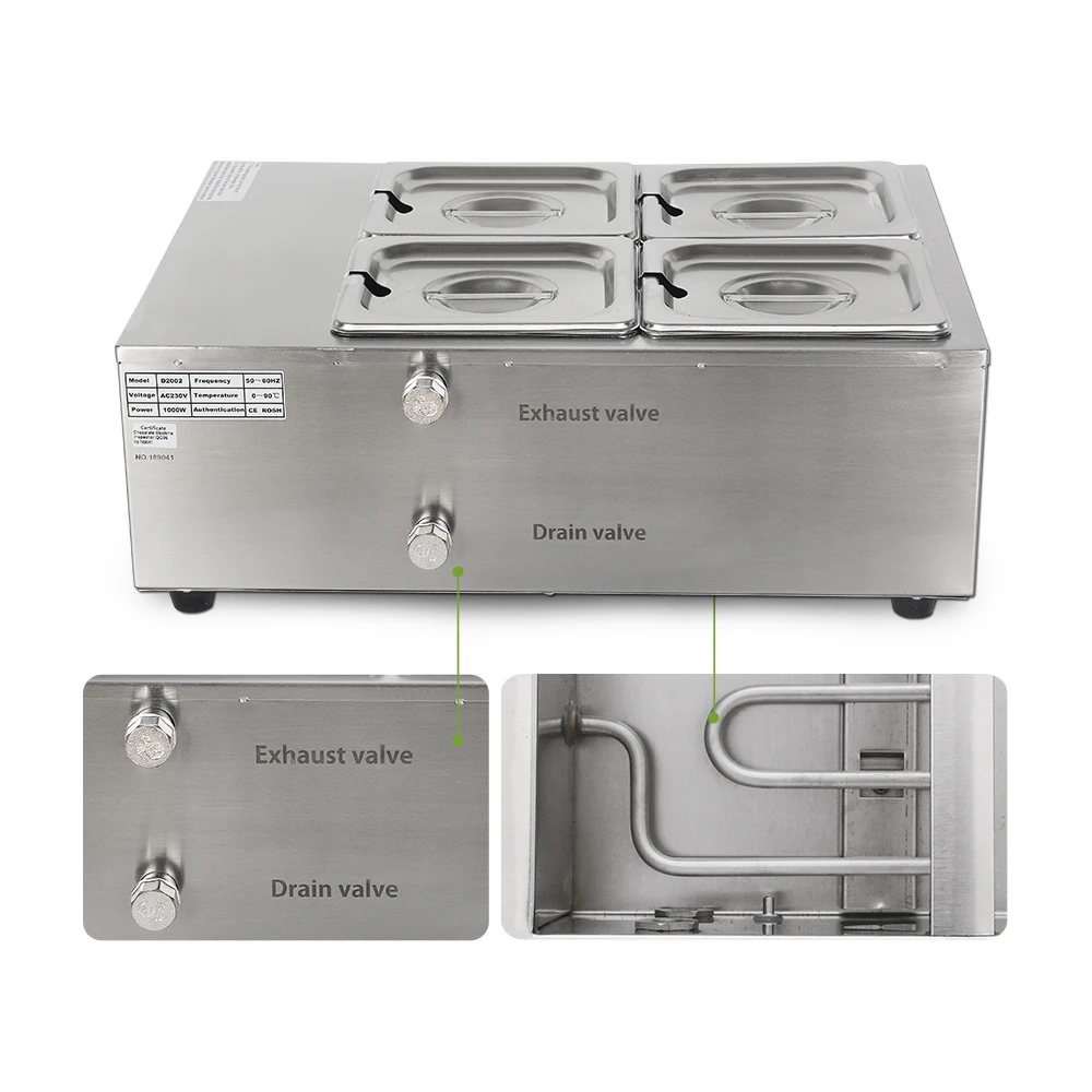ITOP Commercial Chocolate Melting Machine Capacity 8kg/12kg Electric Chocolate Heating Pots 1/2/3/4/5/6 Pots 1000W 110V 220V 4