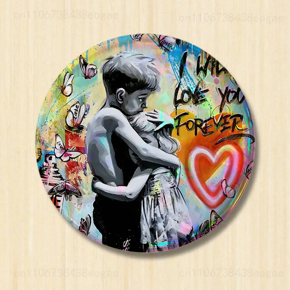 Street Graffiti Art Round Cosplay Pin - Unique Collector's Brooch Souvenir Badge Gift