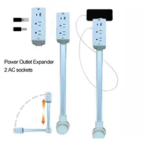 Power Outlet Extender Power Socket Expander 2xAC ซ็อกเก็ต 1xUSB A 1xUSB C Plug and Play หมุนได้ 180 องศาอเนกประสงค์สําหรับโซฟา 3